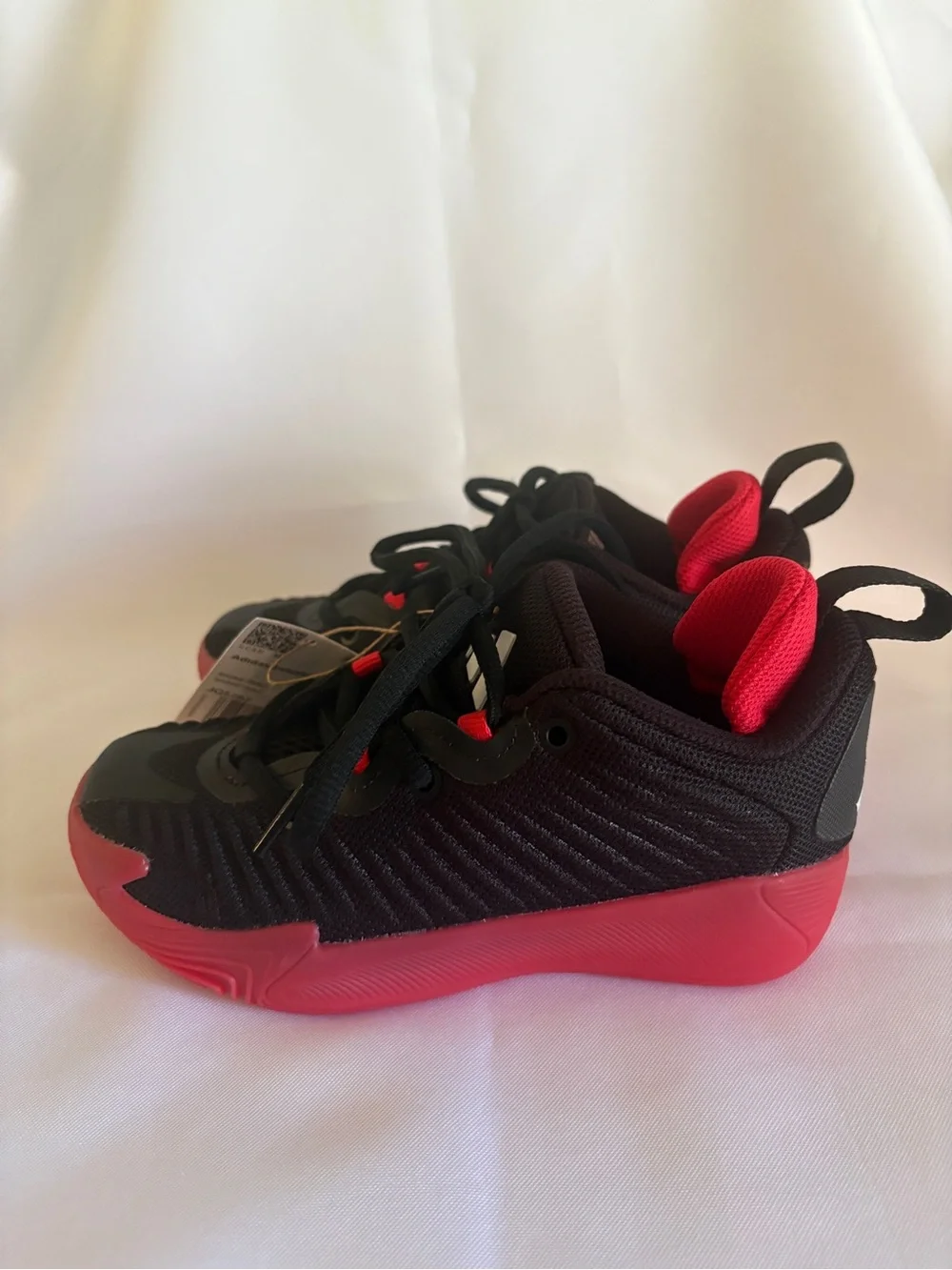 Adidas Kids Black and Red Athletic Sneakers 13T NEW